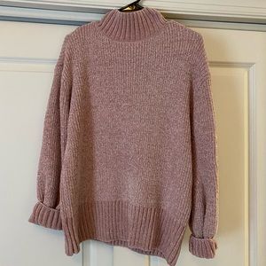 Large Cynthia Rowley oversized pink chenille sweater